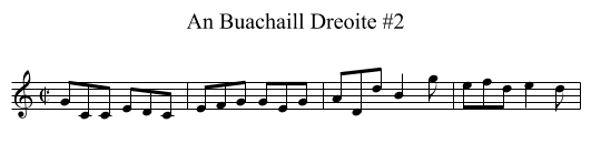 An Buachaill Dreoite #2 - staff notation