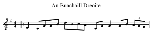An Buachaill Dreoite - staff notation