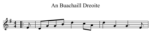 An Buachaill Dreoite - staff notation