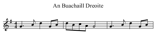 An Buachaill Dreoite - staff notation