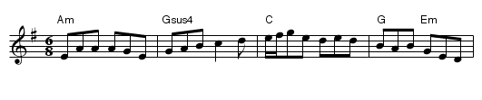 An Buachailli/n Ba/n - staff notation