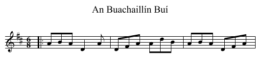 An Buachaillín Buí - staff notation