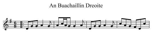 An Buachaillin Dreoite - staff notation
