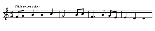 An Cail&iacute;n Deas Ruadh - staff notation