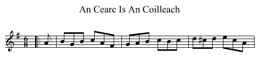 An Cearc Is An Coilleach - staff notation