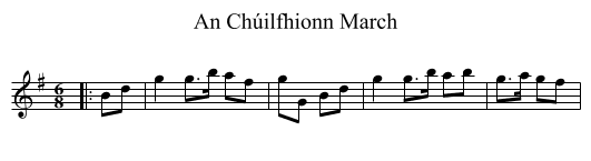 An Chúilfhionn March - staff notation
