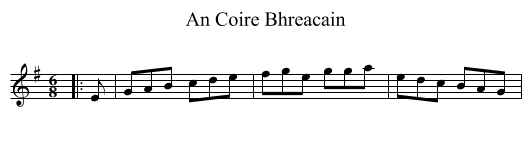 An Coire Bhreacain - staff notation