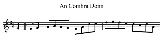 An Comhra Donn - staff notation