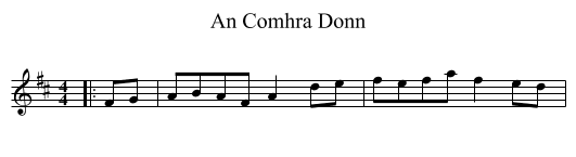 An Comhra Donn - staff notation