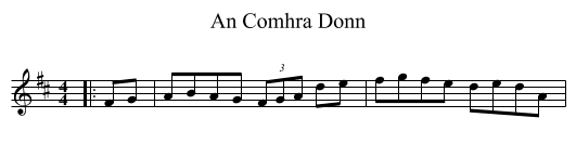An Comhra Donn - staff notation