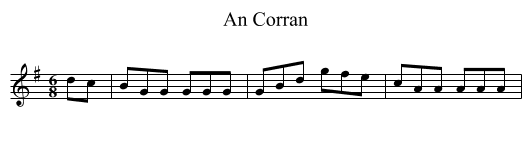 An Corran - staff notation
