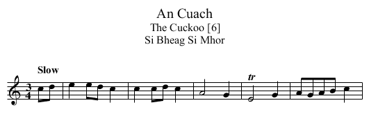 An Cuach - staff notation