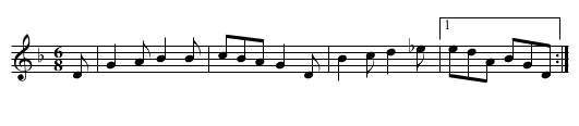 An Culyek Hos - staff notation