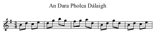 An Dara Pholca D&aacute;laigh - staff notation