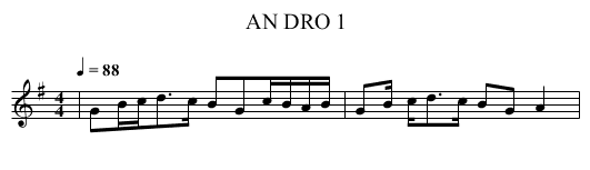AN DRO 1 - staff notation