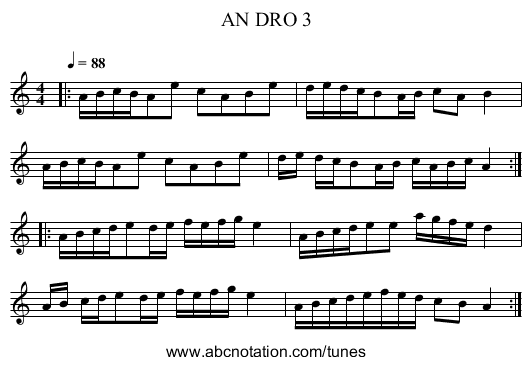 AN DRO 3 - staff notation