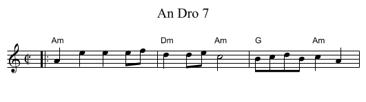 An Dro 7 - staff notation