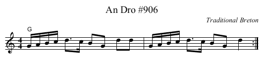 An Dro #906 - staff notation