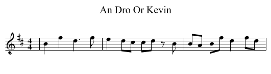 An Dro Or Kevin - staff notation