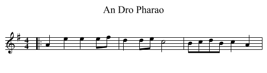 An Dro Pharao - staff notation