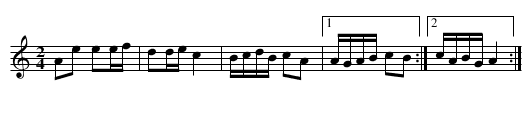 An dro Termen - staff notation