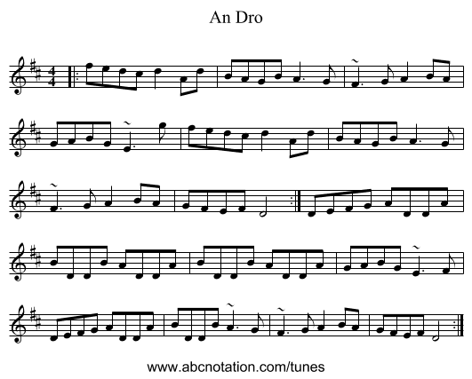 An Dro - staff notation