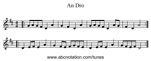 An Dro - staff notation