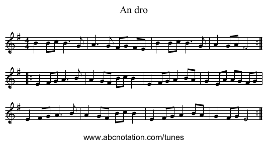 An dro - staff notation