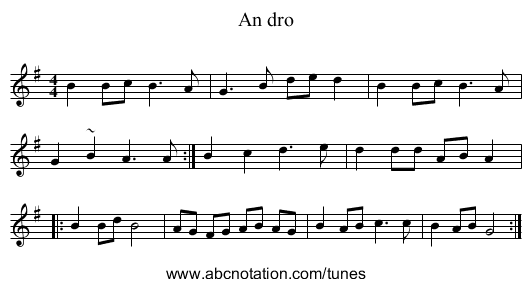 An dro - staff notation