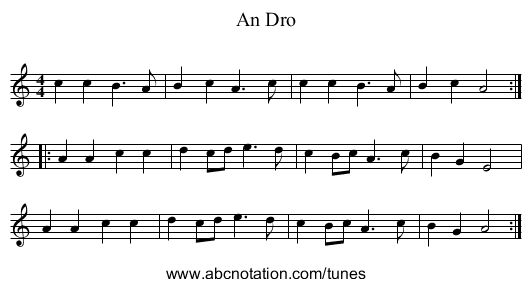 An Dro - staff notation