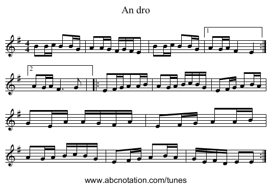 An dro - staff notation