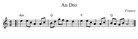 An Dro - staff notation