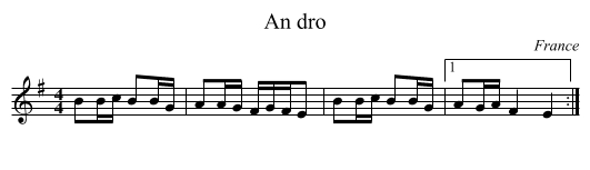 An dro - staff notation