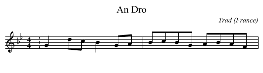 An Dro - staff notation