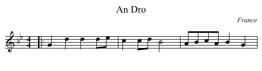 An Dro - staff notation