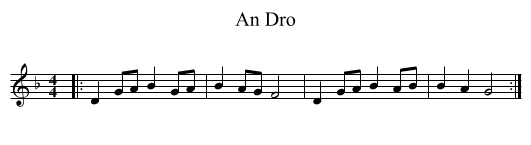 An Dro - staff notation