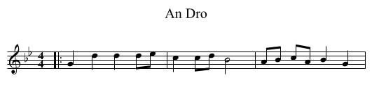 An Dro - staff notation