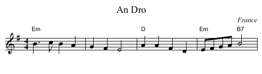 An Dro - staff notation