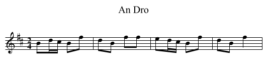 An Dro - staff notation