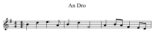 An Dro - staff notation