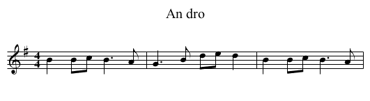 An dro - staff notation