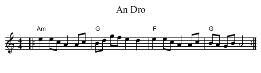An Dro - staff notation