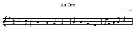 An Dro - staff notation