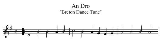 An Dro - staff notation