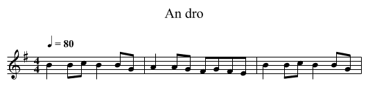 An dro - staff notation