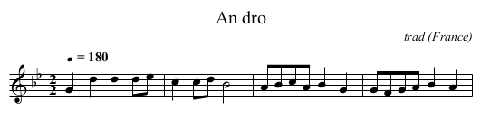 An dro - staff notation