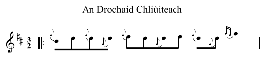 An Drochaid Chliùiteach - staff notation