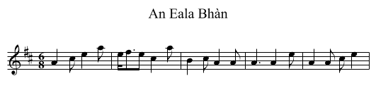 An Eala Bhàn - staff notation