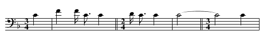 An Elk Am I - staff notation