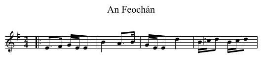 An Feochán - staff notation